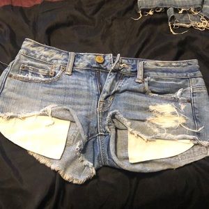 AE Jean distressed shorts